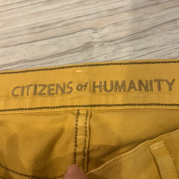 Citizens of Humanity Thompson med rise skinny size 29 mustard colored jean - Picture 2 of 8